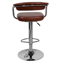 Armlehnen Barstuhl in Braun & Chrom - Usavina (2er Set)