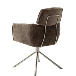 Armlehnen Drehstuhl in Braun - Arjama (2er Set)