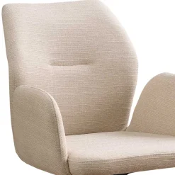 Armlehnen Esstischstuhl in Beige mit Schwarz - Boro