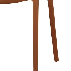 Armlehnen Kunststoffstühle in Braun - Vincentro (4er Set)