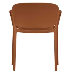 Armlehnen Kunststoffstühle in Braun - Vincentro (4er Set)