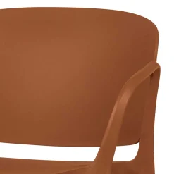Armlehnen Kunststoffstühle in Braun - Vincentro (4er Set)
