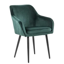 Armlehnen Polsterstuhl in herrlichem Dunkelgrün - Abacho