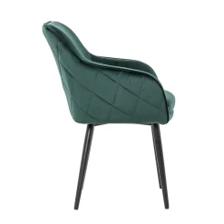 Armlehnen Polsterstuhl in herrlichem Dunkelgrün - Abacho