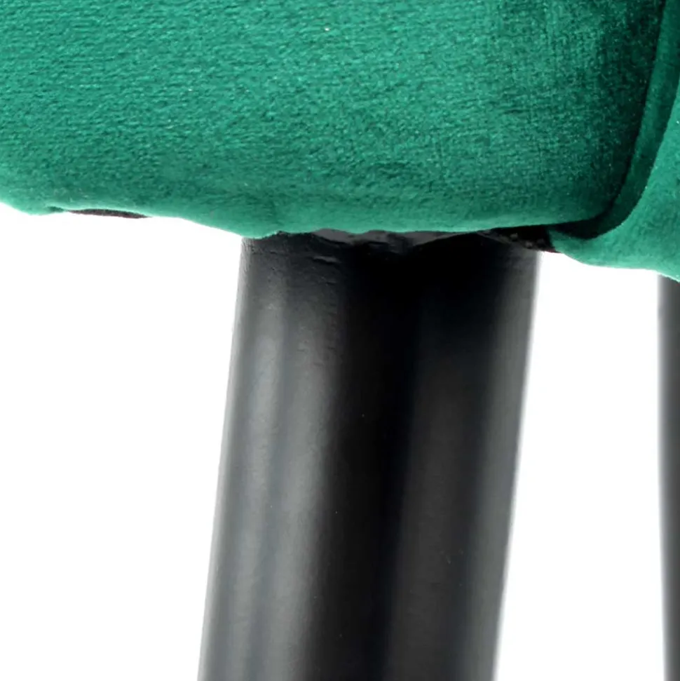 Armlehnen Polsterstuhl mit Samt Grün - Vianada (2er Set)