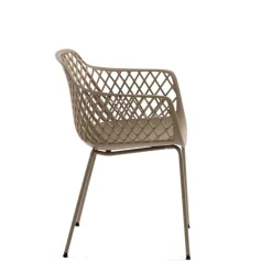 Armlehnen Schalenstuhl in Beige - Pierega (4er Set)