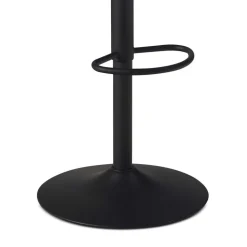 Armlehnen-Barstuhl aus grauem Samt - Dana