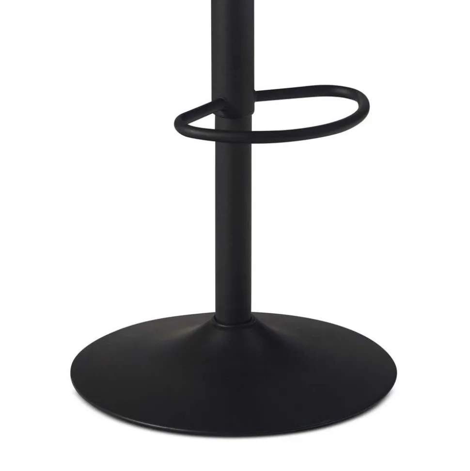 Armlehnen-Barstuhl aus grauem Samt - Dana