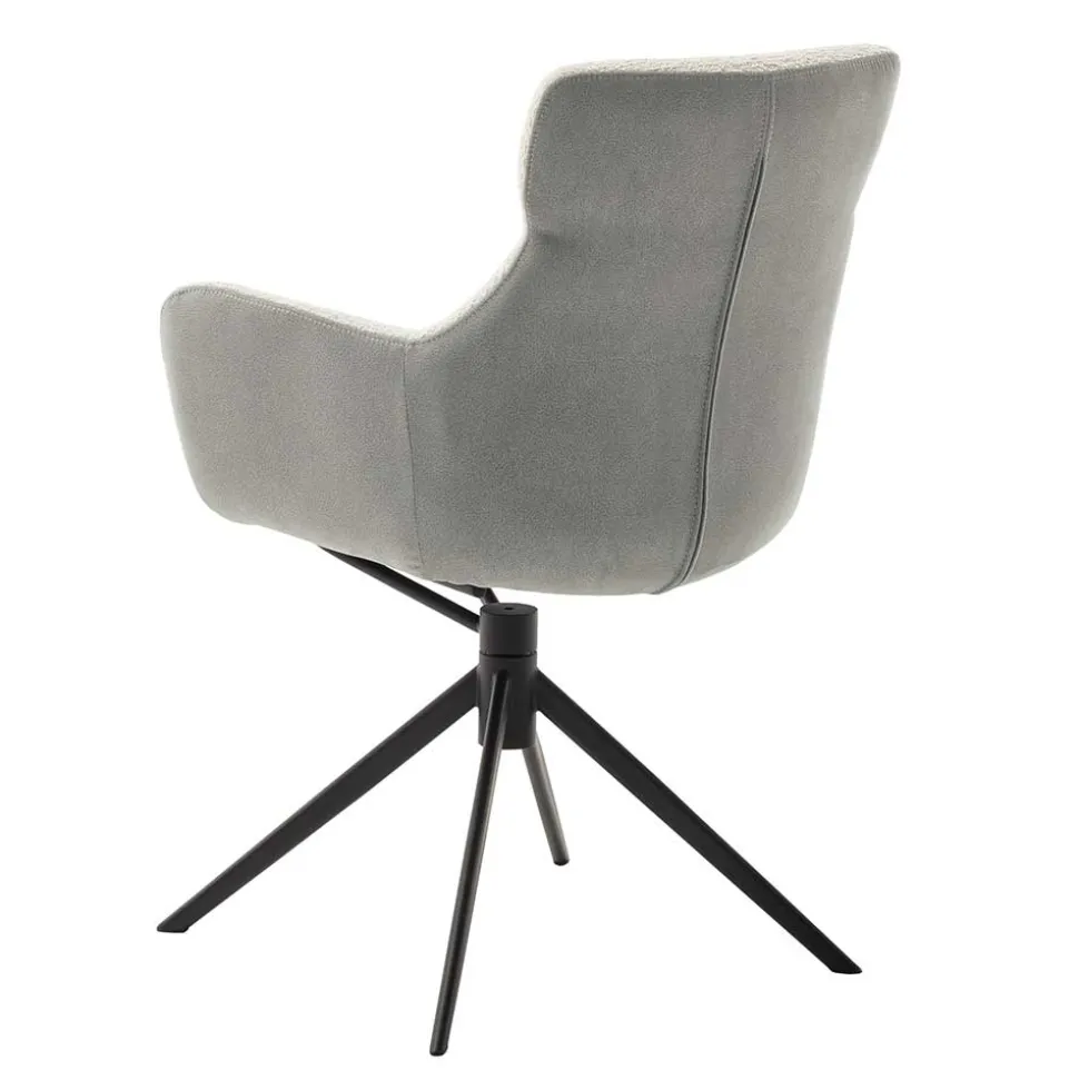 Armlehnen-Drehstuhl in Lichtgrau - Plicardo (2er Set)