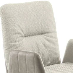 Armlehnen-Freischwingerstuhl in Creme - Clebertus (2er Set)