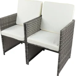 Armlehnen-Gartenstuhl aus Kunstrattan - Svanlau (2er Set)