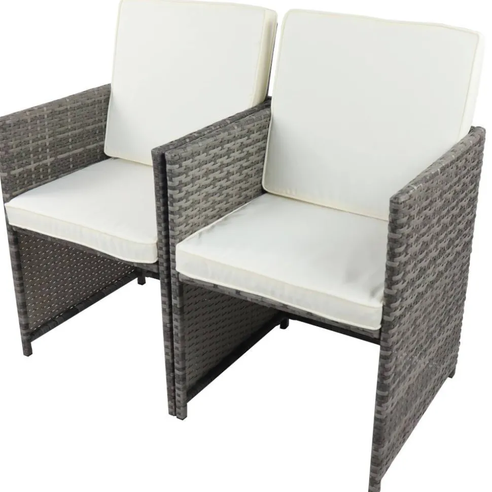 Armlehnen-Gartenstuhl aus Kunstrattan - Svanlau (2er Set)