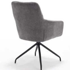 Armlehnen-Küchenstuhl in Grau - Doinera (2er Set)