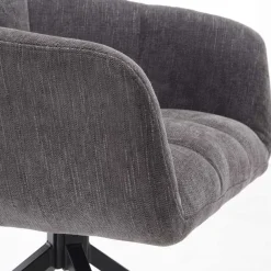 Armlehnen-Küchenstuhl in Grau - Doinera (2er Set)