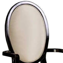 Armlehnen-Medaillonstuhl in Beige - Galadira