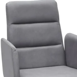 Armlehnen-Polsterstuhl in Hellgrau - Vanimarias