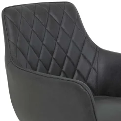 Armlehnenstuehle in Anthrazit Samtvelours - Naas (2er Set)