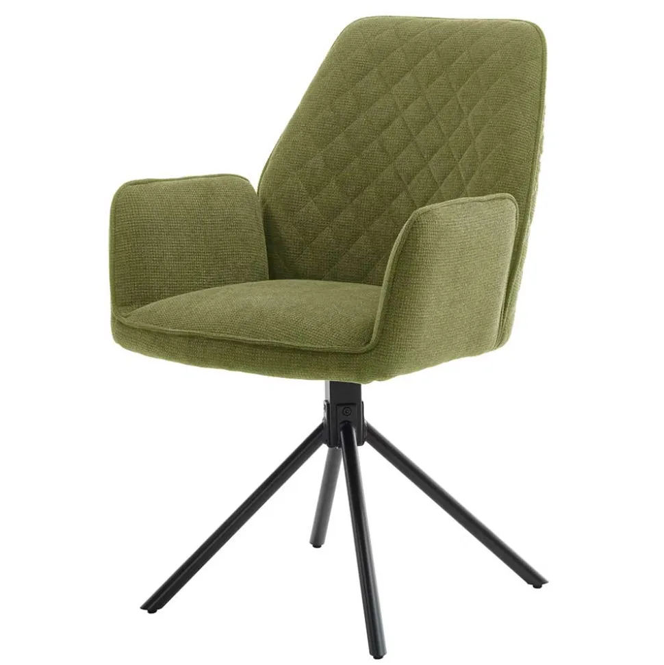 Armlehnenstuhl aus Chenillegewebe - Gomata (2er Set)