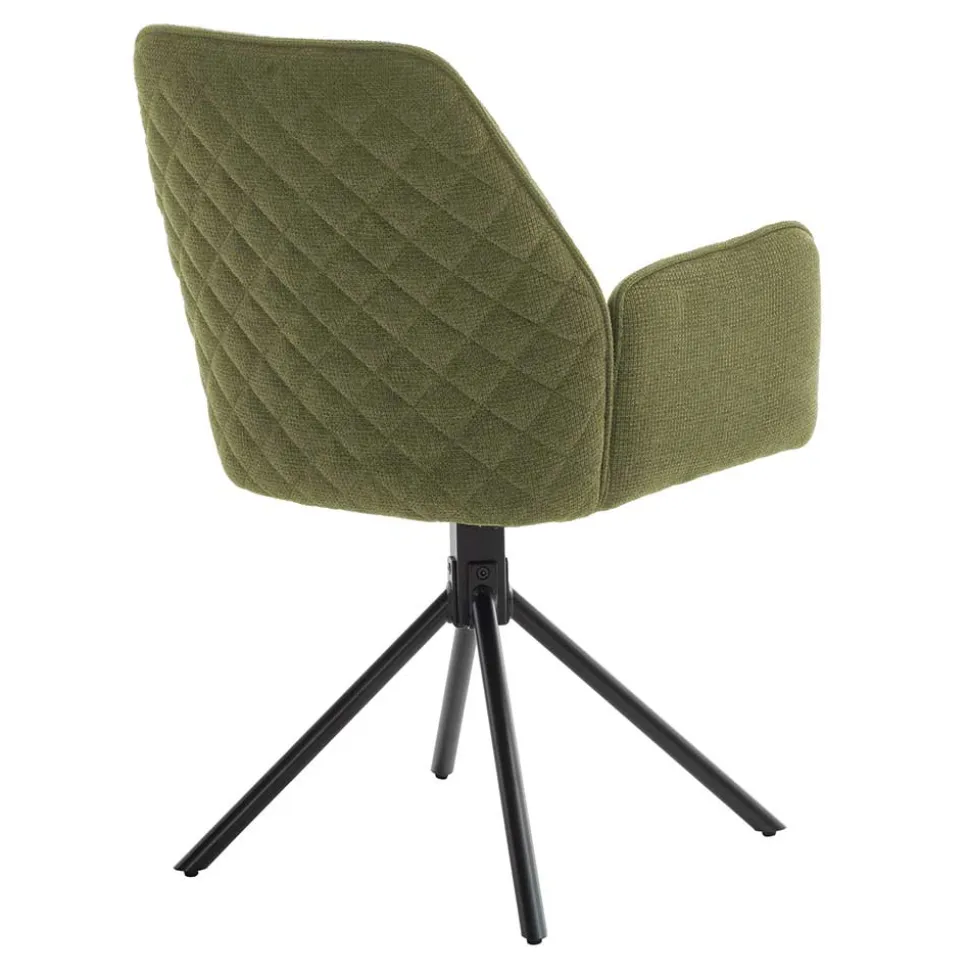 Armlehnenstuhl aus Chenillegewebe - Gomata (2er Set)