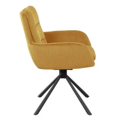 Armlehnenstuhl aus Cord in Gold - Paytons