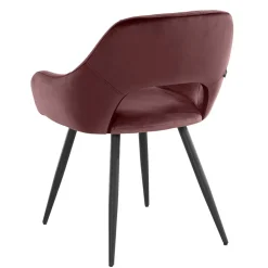 Armlehnenstuhl in Altrosa Samt - Kalindo (2er Set)