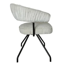 Armlehnenstuhl in Beige Chenille - Florina (2er Set)