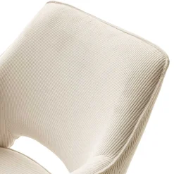 Armlehnenstuhl in Creme Cord - Makimona (2er Set)