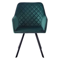 Armlehnenstuhl in Dunkelgrün mit Schwarz - Saliaora