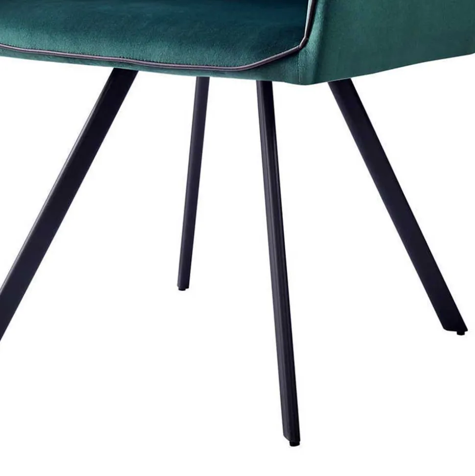 Armlehnenstuhl in Dunkelgrün mit Schwarz - Saliaora