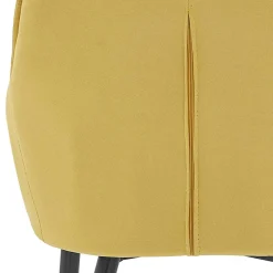 Armlehnenstuhl in Gelb Leinenstoff - Campiona
