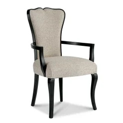 Armlehnenstuhl in Hellgrau und Schwarz - Tuscano