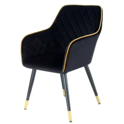 Armlehnenstuhl in Schwarz und Gold - Scope
