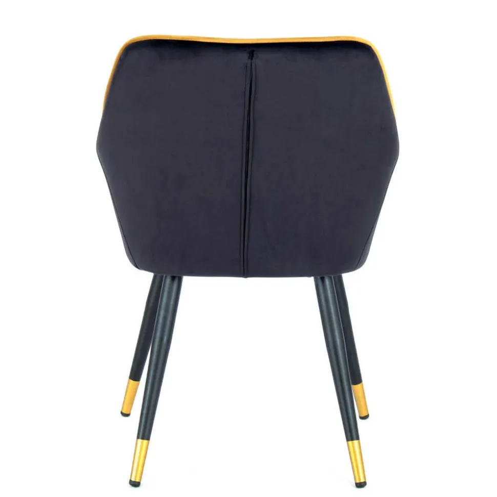 Armlehnenstuhl in Schwarz und Gold - Scope