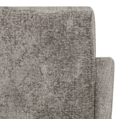 Armlehnenstuhl in Taupe Webstoff - Kalindo (2er Set)