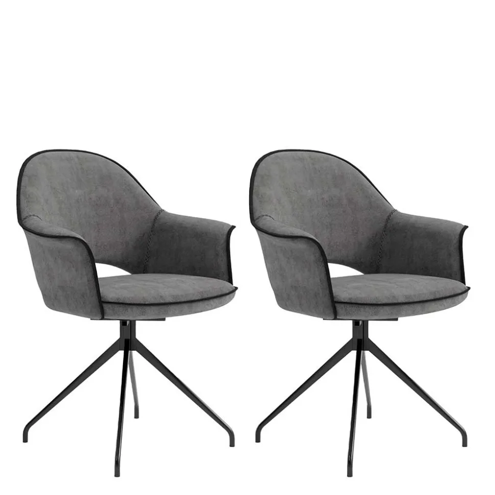 Armlehnenstuhl um 180 Grad drehbar - Watenora (2er Set)