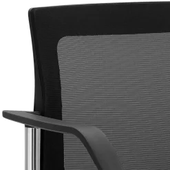 Armlehnenstuhl zum Stapeln in Schwarz & Oliv - Zudios