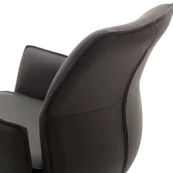 Armlehnen-Tresenstühle aus Echtleder - Delamaro (2er Set)