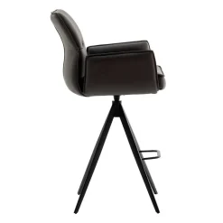 Armlehnen-Tresenstühle aus Echtleder - Delamaro (2er Set)