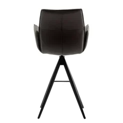 Armlehnen-Tresenstühle aus Echtleder - Delamaro (2er Set)