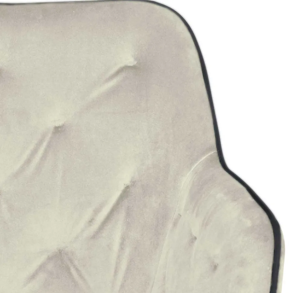 Armlehner Polsterstuhl in Creme Samt - Pape