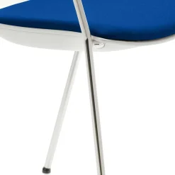 Armlehner Schalenstuhl in Weiß & Blau - Dreamin