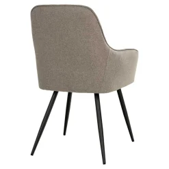 Armlehnstühle in Graubraun Stoff - Vojeco (2er Set)