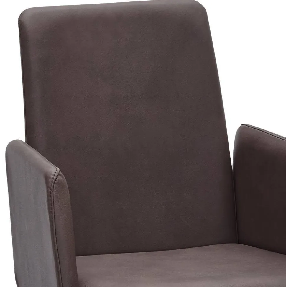 Armlehnstuhl in Dunkelbraun und Wildeiche - Willy