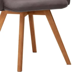 Armlehnstuhl in Dunkelbraun und Wildeiche - Willy