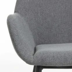 Armlehnstuhl in Dunkelgrau Chenille - Miami (4er Set)