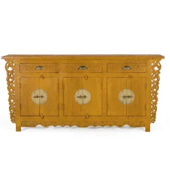 Asia Style Sideboard in Ocker Gelb - Nelu