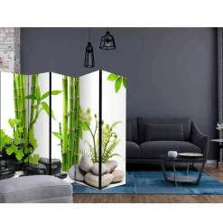 Asian Style Paravent Bambus & Kiesel - Zoom