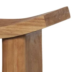 Asiatischer Hocker aus Paulownia massiv - Dualko