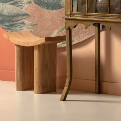 Asiatischer Hocker aus Paulownia massiv - Dualko