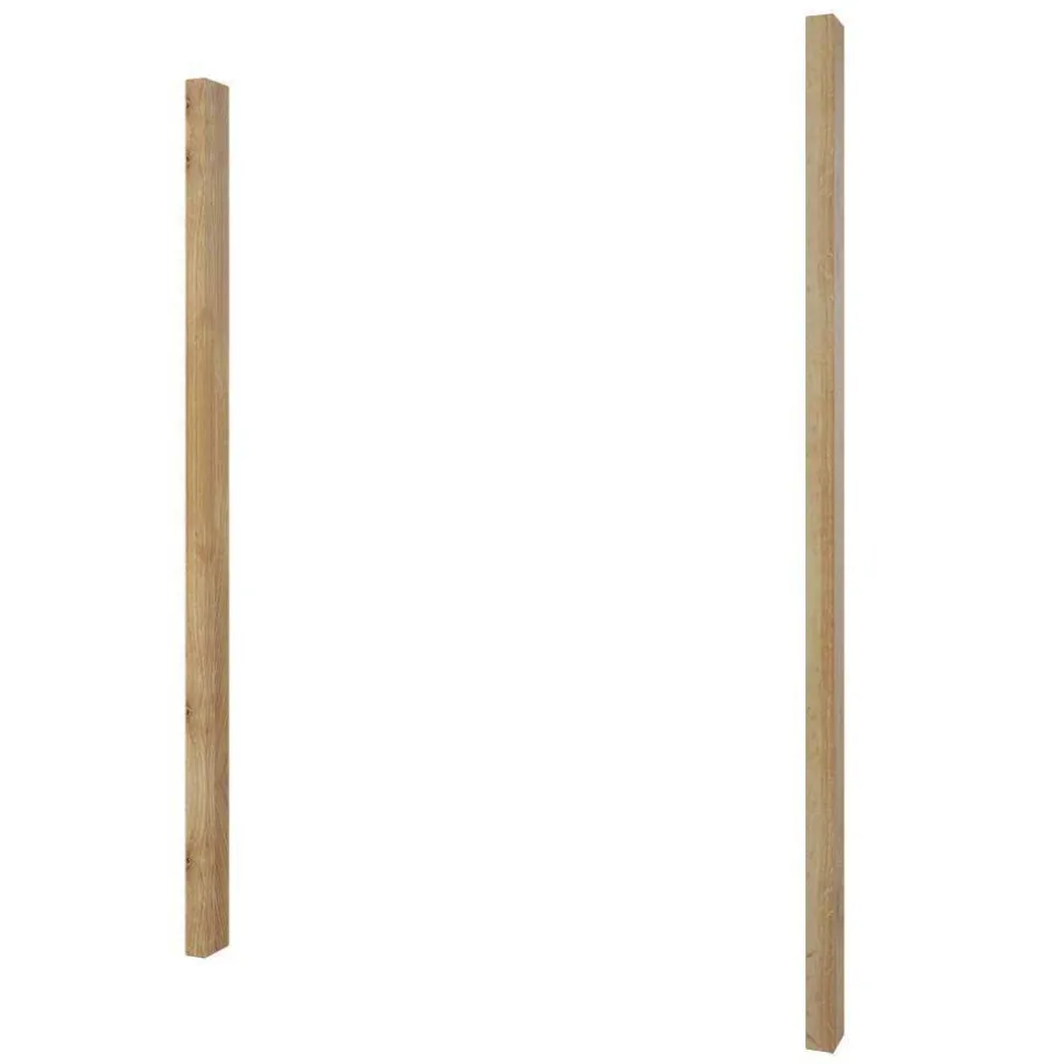 Asteiche Kleiderschrank 6-türig mit 4 Spiegeln - Zamron